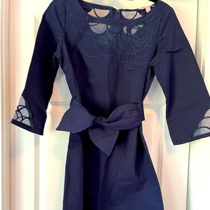 Lilly Pulitzer Navy Belted Dress